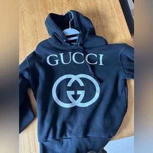 Gucci Black Interlocking G Hoodie